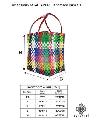 Kalapuri Shopping/Travelling Baskets Authentic Hand Crafted Large Basket Bag 4