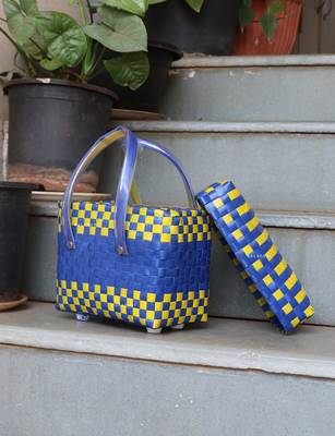 Kalapuri Shopping/Travelling Baskets Authentic Hand Crafted Large Basket Bag 2