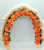 Orange flower gajra