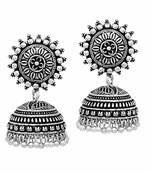Silver jhumkas