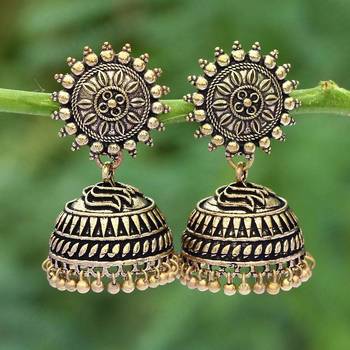 Gold jhumkas 2