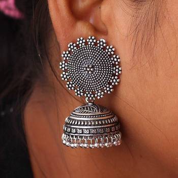 Silver jhumkas 3