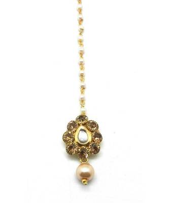 Pear Shape Maang Tikka For  Women Girlas 3