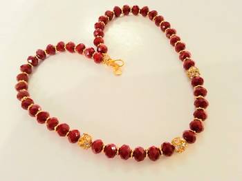 Maroon agate necklaces 1
