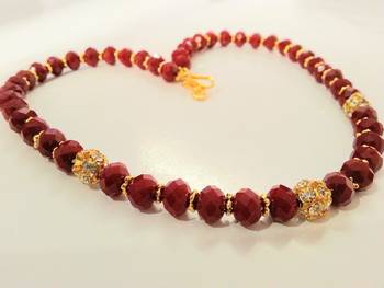 Maroon agate necklaces 2