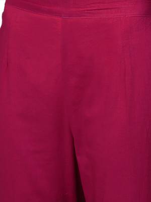 Pink Art Silk Self Design Kurta With Sharara And Dupatta 5