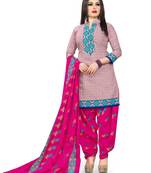 Pink Printed Cotton Salwar