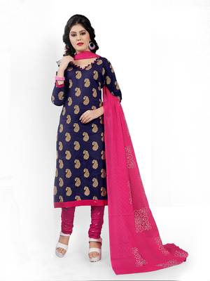 Blue printed cotton salwar 1