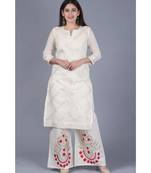 Ivory Treasure Gotta Kurti with Gotta Embroidered Palazzo
