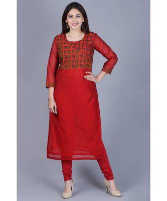 Maroon Balance Chanderi Kurti with Leggings 2