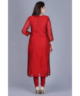 Maroon Balance Chanderi Kurti with Leggings 5