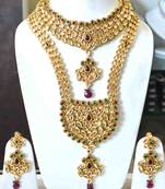 Kundan Red Green Bridal Set