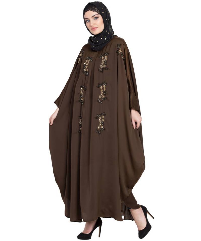 Nazneen Hand Embellished Nida Kaftan