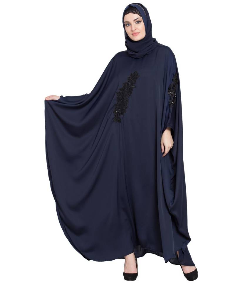 Nazneen Embellished Patch Nida Kaftan