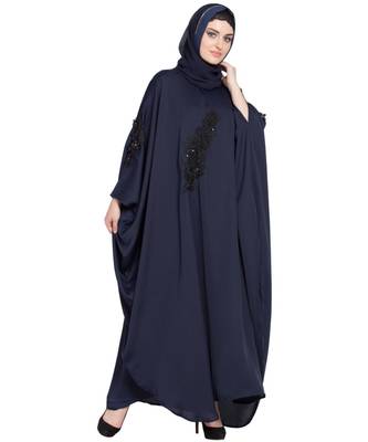 Nazneen Embellished Patch Nida Kaftan 4