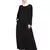 Black Embroidered Nida Abaya