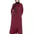 Maroon Embroidered Nida Abaya
