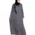 Grey Embroidered Nida Abaya