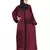 Maroon Embroidered Nida Abaya