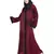 Maroon Embroidered Nida Abaya