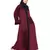 Maroon Embroidered Nida Abaya