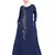 Blue Embroidered Nida Abaya