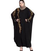 Black Embroidered Nida Abaya