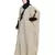 Beige Embroidered Nida Abaya