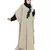 Beige Embroidered Nida Abaya