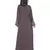 Brown Embroidered Nida Abaya
