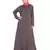 Brown Embroidered Nida Abaya