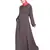 Brown Embroidered Nida Abaya