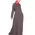 Brown Embroidered Nida Abaya