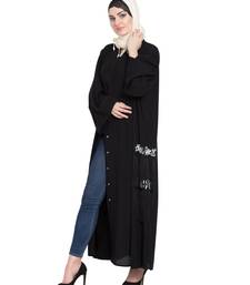 Black Embroidered Nida Abaya