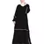 Black Embroidered Nida Abaya