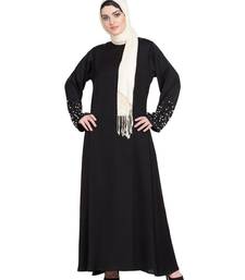 Black Embroidered Nida Abaya