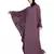 Purple Embroidered Nida Abaya