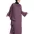 Purple Embroidered Nida Abaya