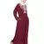 Maroon Embroidered Nida Abaya