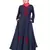 Blue Embroidered Nida Abaya