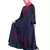 Blue Embroidered Nida Abaya