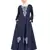 Blue Embroidered Nida Abaya