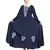 Blue Embroidered Nida Abaya
