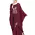 Maroon Embroidered Nida Abaya
