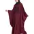 Maroon Embroidered Nida Abaya