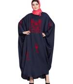 Blue Embroidered Nida Abaya