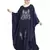 Blue Embroidered Nida Abaya