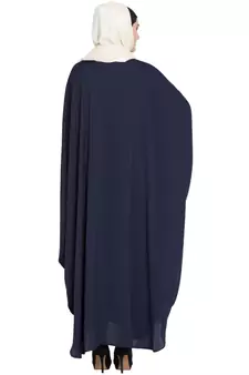 Blue Embroidered Nida Abaya