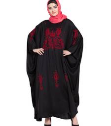 Black Embroidered Nida Abaya