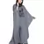 Grey Embroidered Nida Abaya